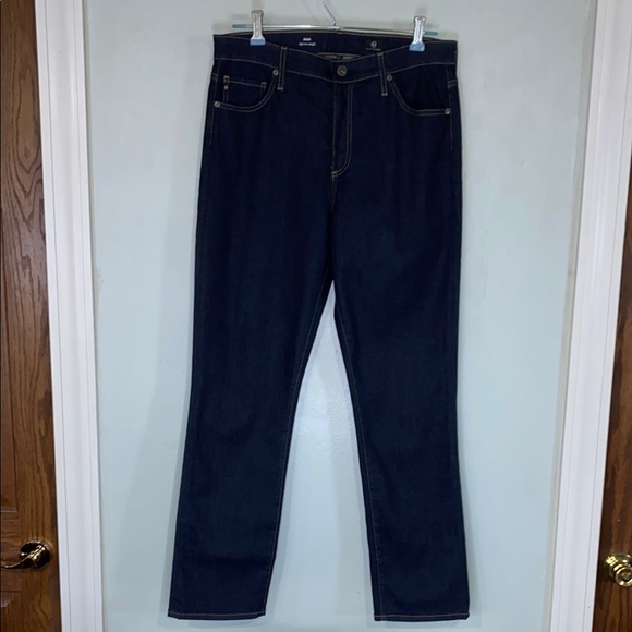 AG Adriano Goldschmied Mari High Rise Dark Wash Straight Jeans Women’s Size 32 - Picture 14 of 16